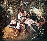 WATTEAU, Antoine The Love Song oil on canvas